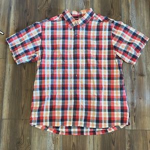 Mountain Khaki short sleeve button down shirt